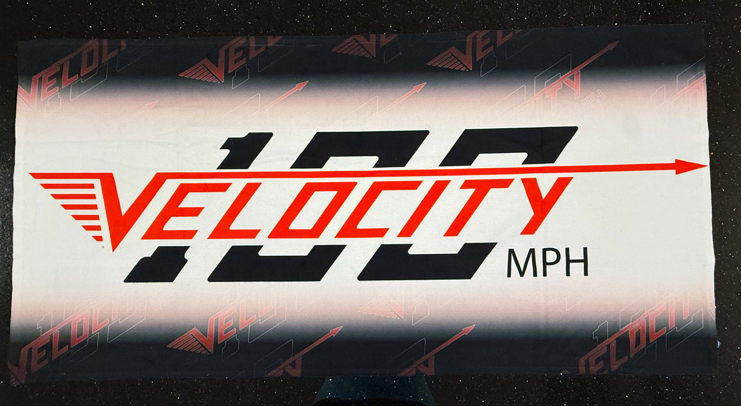 Beach Towel Velocity 100MPH White stripe 30x60