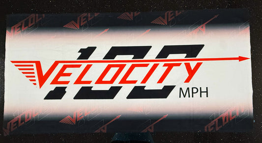 Beach Towel Velocity 100MPH White stripe 30x60